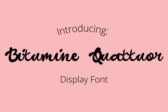Bitumine Quattuor: The Handwritten Typeface That Brings Warmth to Editorial Design