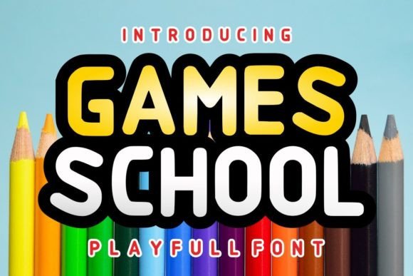 Games School: A Bold Display Font for Modern Editorial Design