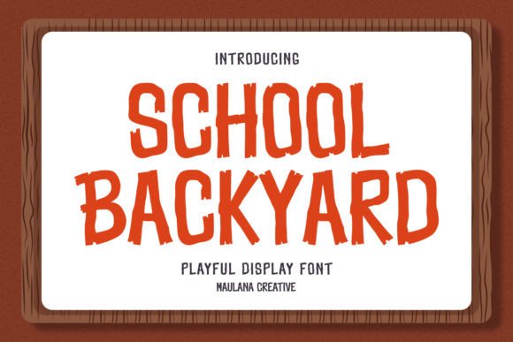 School Backyard: A Playful Display Typeface for Modern Web Design