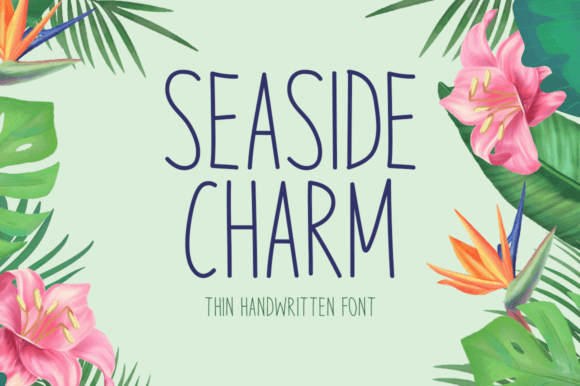 Seaside Charm: A Handwritten Display Font for Editorial Design