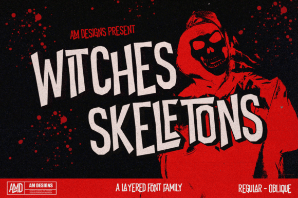 Witches Skeletons: A Spooky Display Font for Handmade Creators