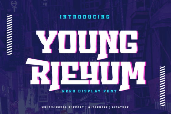 Young Riehum: The Superhero Typeface for Epic Web Design